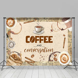 Allenjoy Brown Bean Coffee And Conversation Party Backdrop