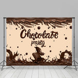 Allenjoy Brown Homemade Chocolate Party Backdrop Kids