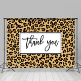 Allenjoy Brown Leopard Thanksgiving Day Backdrop Party