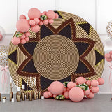 Allenjoy Brown Traditional Ethiopian Basket Round Backdrop