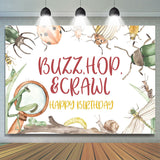 Allenjoy Buzz Hop Ecrawl Insect Happy Birthday Backdrop For Kid