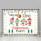 Allenjoy Calling All Elves Christmas Holiday Party Backdrop