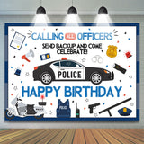 Allenjoy Calling All Officers Celebrate Happy Birthday Backdrop