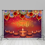 Allenjoy Candle Lights Happy Diwali Indian Festival Backdrop