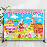 Allenjoy Candyland Sweet Dessert Girls Birthday Backdrop