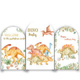 Allenjoy Cartoon Dinosaur Happy Birthday Arch Backdrop Kit