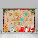 Allenjoy Cartoon Gingerbread Alphabet Christmas Photo Backdrop