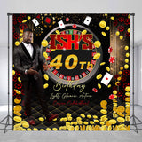 Allenjoy Casino Las Vegas Poker Custom Birthday Backdrop