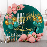 Allenjoy Champage Balloons Fabulous 50Th Birthday Backdrop