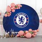 Allenjoy Chelsea Football Clue Logo Circle Birthday Backdrop