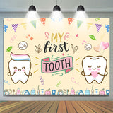 Allenjoy Children 1St Birthday Backdrop First Tooth Party