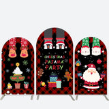 Allenjoy Christmas Pajamas Party Santa Arch Backdrop Kit