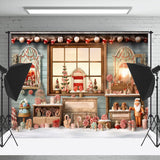 Allenjoy Christmas Santa House Candy Photography Backdrop