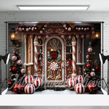 Allenjoy Christmas Tree Candy House Photography Backdrop