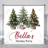 Allenjoy Christmas Tree Personalized Holiday Party Backdrop