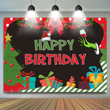 Allenjoy Christmas Tree Presents Happy Birthday Backdrop