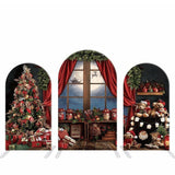 Allenjoy Christmas Trees Gift Nightmoon Arch Backdrop Cover