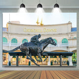 Allenjoy Churchill Downs Carrera Birthday Decro Backdrop Banner