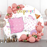 Allenjoy Circle Gold Glitter Heepover Happy Birthday Backdrop