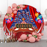 Allenjoy Circus Red Balloons Ferris Wheel Circle Backdrop