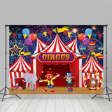 Allenjoy Circus Spark Balloons Ferris Wheel Animals Backdrop