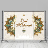 Allenjoy Classical Mandala Pattern Beige Eid Mubarak Backdrop