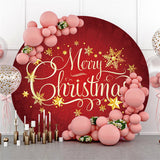 Allenjoy Classical Snowflake Merry Christmas Round Backdrop