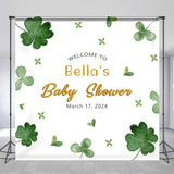 Allenjoy Clover Stpatricks Day Custom Baby Shower Backdrop