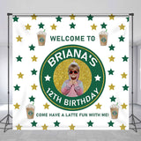 Allenjoy Coffee Welcome To 12Th Personalized Birthday Backdrop