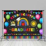 Allenjoy Colorful Balloon Kindergraten Graduate Backdrop