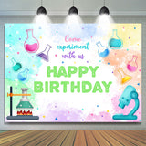 Allenjoy Come Experiment Chemistry Theme Birthday Backdrop