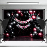 Allenjoy Congrats Grad Balloon Shiny Sequin Glitter Backdrop