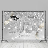 Allenjoy Congratulations Class Of 2022 Glitter Graduate Backdrop