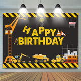 Allenjoy Construction Theme Dump Truck Boys Birthday Backdrop