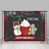 Allenjoy Cookies And Cocoa Winter Christmas Brithday Backdrop