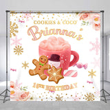 Allenjoy Cookies Coco Gingerbread Man Custom Birthday Backdrop