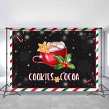 Allenjoy Cookies Cocoa Red Cup Snowflake Christmas Backdrop