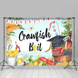 Allenjoy Crawfish Boil Seaside Wine Food Graduation Backdrop