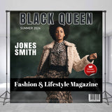 Allenjoy Custom Birthday Backdrop Black Queen Magazine Cover