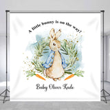 Allenjoy Custom Cartoon Bunny Carrot Baby Shower Backdrop