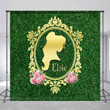 Allenjoy Custom Floral Greenery Princess Birthday Backdrop