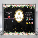 Allenjoy Custom Flower Black Royal Birthday Photo Backdrop