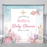 Allenjoy Custom Lovely Benthos Coral Backdrop Baby Shower