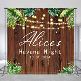 Allenjoy Custom Monstera Summer Wood Havana Night Backdrop