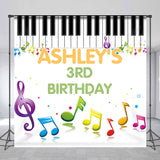 Allenjoy Custom Music Piano Birthday Backdrop Kids