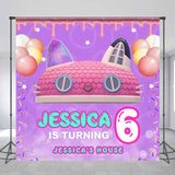 Allenjoy Custom Name Candy Balloons 6Th Birthday Backdrop