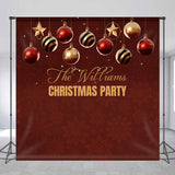 Allenjoy Custom Name Dark Red Snowflake Christmas Backdrop