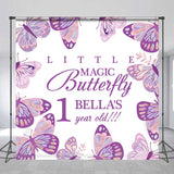 Allenjoy Custom Name Magic Butterfly 1St Birthday Backdrop