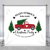 Allenjoy Custom Name Main Street Truck Christmas Backdrop