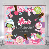 Allenjoy Custom Name Makeup Birthday Bash Backdrop Girl